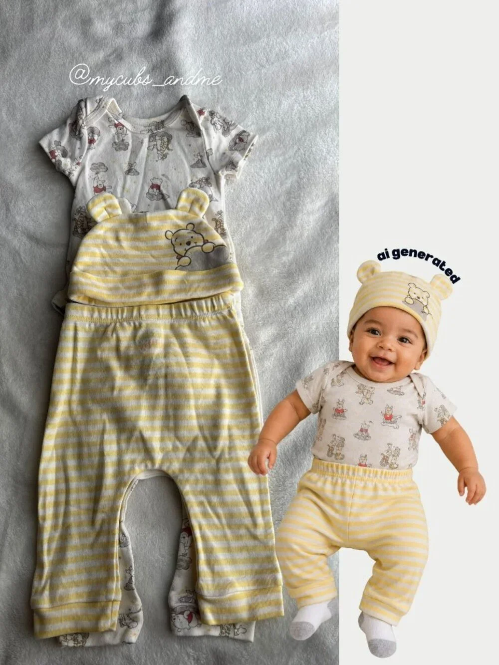 3-6M Baby Boy 10 Piece Winnie the Pooh Clothing Bundle